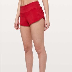 Lululemon Speed Up Low-Rise Lined Short 2.5”, Dark Red (First Release), size 4